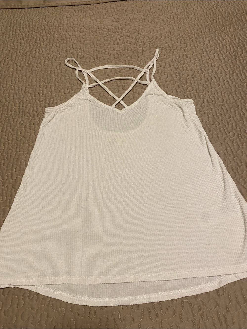 Women’s White Strappy Tank Top